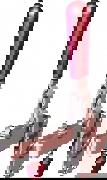 Manual Hold-Down Toggle Clamp: Vertical, 375.43 lb Capacity, U-Bar, Straight Base